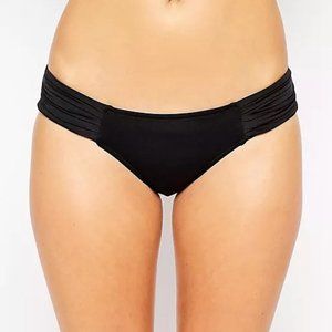 NWT Seafolly X Revolve Seafolly Goddess Pleated Hipster in Black